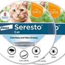 Seresto Cat Vet-Recommended Flea & Tick Treatment & Prevention Collar for Cats, 8 Months Protection | (Pack of 2)