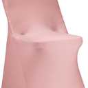 Peomeise Stretch Spandex Folding Chair Cover for Wedding Party Dining Banquet Event (Dusty Pink,12pcs)