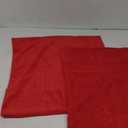Queenie® - 2 Pcs Solid Color Corduroy Decorative Pillowcase Cushion Cover for Sofa Throw Pillow Case (24" x 24", Red)
