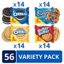 OREO Original, OREO Golden, CHIPS AHOY! & Nutter Butter Cookie Snacks Variety Pack, 56 Snack Packs (2 Cookies Per Pack) (EXP 05/01/26)