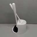 MR.SIGA Toilet Plunger and Bowl Brush Combo for Bathroom Cleaning, White, 1 Set (One Size)