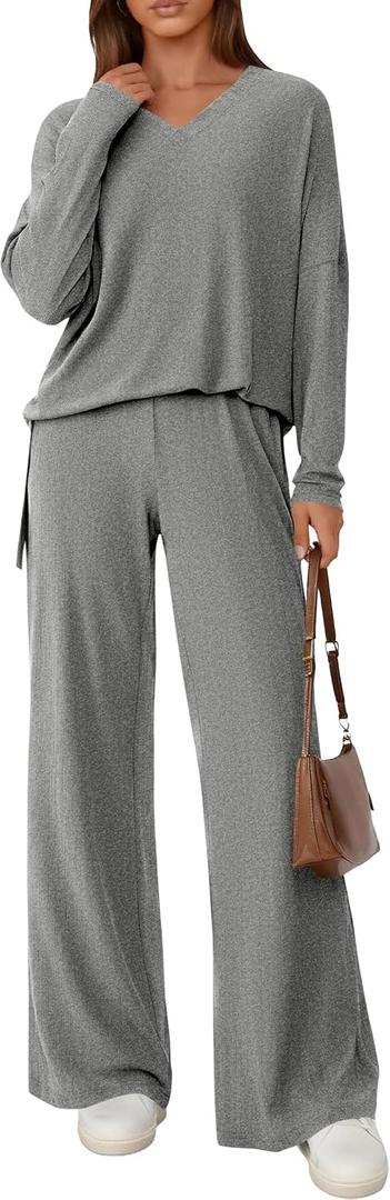PRETTYGARDEN 2 Piece Lounge Sets for Women 2026 Fall Clothes Pajama Sweatsets Matching Airport Travel Outfits Winter Clothing