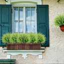ZEOSTARO 12 Bundles Artificial Plants, Fake Boston Fern Greenery Outdoor UV Resistant No Fade Faux Plastic Plants Garden Porch Window Box Decorating