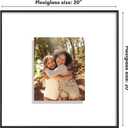 Americanflat 20x20 Floating Picture Frame with Shatter-Resistant Glass - Ideal for 8x10 Photos - Slide-In Photo Frame - Fusion Float Collection - Floating Frames for Wall Display - Black