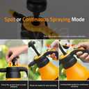 EVIKA 0.26 Gallon Handheld Garden Pump Sprayer, Hand Pump Pressure Sprayer with Adjustable Nozzle, Water Sprayer for Plants, Lawn and Garden, 1/4 Gallon Yellow Weed Sprayer