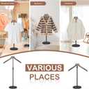 Shirt Display Stand, 18-34 Inch Height Adjustable Mannequin Torso for Vendors Shop, More Stable Dress Form Portable Clothes Garment Rack, T Shirt Display Holder Jacket Coat Stand Hanger, Black