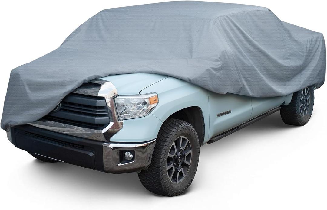 Leader Accessories Truck Car Covers for Automobiles All-Weather Limited Waterproof, Breathable Full-Exterior Covers for Indoor and Outdoor Use, Fits Pick Up 241"-250" (3-Truck T3 241"-250", Basic Guard-Grey)