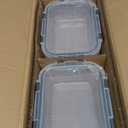 [8-Pack,30 oz]Glass Meal Prep Containers,Glass Food Storage Containers,Airtight lunch Containers with Lids, Microwave, Oven, Freezer and Dishwasher (Gray)