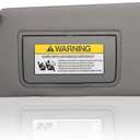 NHILES Left Driver Side Sun Visor Compatible with Honda Accord 2008 2009 2010 2011 2012 2013 2014 2015 2016 2017 with Light Replaces # 83280-TA5-A51ZA (Grey)