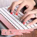 Stylish and Functional Keyboard Stickers and Cover for Long Nails  Perfect Keyboard Bubbles for Long Nails Accessories and Gifts for Office Girls, Gaming Girls(White)
