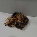 REECHO Curly Hair Extensions, 4PCS 20 inch Clip in Hair Extensions Lace Weft Short Curly Extensions Clip Ins Invisible Natural Hairpieces for Women, Chocolate Brown with Highlights