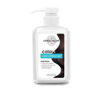 Keracolor Color + Clenditioner 3in1 ColorDepositing Conditioner, Gently Cleanses & Conditions, SemiPermanent Espresso Hair Color, 12 Fl Oz