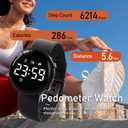 Fitness Watch Step Counter Calorie Waterproof Pedometer Watch Vibrating Alarm Activity Tracker Digital Watches for Men Women Running (NO APP)