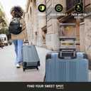 Kenneth Cole REACTION Out of Bounds Lightweight Hardshell 4-Wheel Spinner Luggage, Granite Blue, 28-Inch Checked