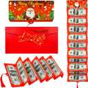2 x Christmas Money Holders for Cash, Gift Card Envelopes with 10 Slots,Surprise Xmas Money Envelopes for Men Women Girls Boys (Red)