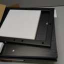 TEAMIX Wall Mounted Folding Table, Black Floating Desk for Small Spaces, Drop Leaf Dining Table for Kitchen Fold Down Laundry Shelf with Heavy-Duty Brackets (23.6"W x 11.8"D)