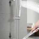 KES All Metal Shower Slide Bar 30-Inch with Handheld Shower Head Built-in Power Wash to Clean Tub Tile, 18/8 Stainless Steel Bar with 2-Function Showerhead, Bracket Cover Existing Hole, Polished Steel