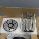 EIDISUNY Battery Operated Crystal Wall Sconces Set of 2, Wireless Wall Lamp with RGB Rechargeable Dimmable Bulbs, Modern Wall Sconce with Remote for Bedroom, Living Room, Bulbs Included(Black)