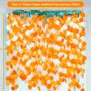 205 Ft Orange Party Decorations Big Circle Dots Backdrop Garland Ombre Orange Tissue Paper Polka Dot Hanging Streamer for Birthday Engagement Wedding Fall Autumn Thanksgiving Harvest Party Supplies