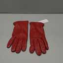 Harssidanzar Womens Winter Warm Cashmere Lining Touchscreen Texting Warm Driving Lambskin Leather Gloves GL017, Red, Size L