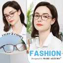 MARE AZZURO Lightweight Reading Glasses Women Retro Rectangle Readers 1.0 1.25 1.5 1.75 2.0 2.25 2.5 2.75 3.0 3.5 4.0 5.0 6.0 (Leopard)