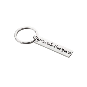 BOGZON Drive Safe Keychain I Love You Pendant Dad Boyfriend Gift Trucher Husband Valentiness's Day Driver Gift for Women Men
