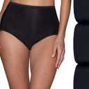 Vanity Fair Women's Illumination Brief Panties (Regular & Plus Size), 3 Pack - Midnight Black, 7
