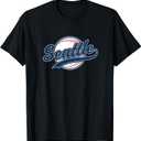Seattle Tee Vintage Baseball Throwback Retro Design T-Shirt 2T