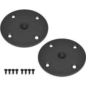 Speaker Mount Adapter with M20 Threading,4.13"x1",Metal Speaker Stand Top Hat with M20 Threading, 105X25mm (2 Packs Black)