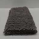 Yimobra Bathroom Runner Rug Mat 60.2 x 24, Non-Slip Soft Shaggy and Comfortable Large Size Chenille Bath Rug, Super Absorbent and Thick, Machine Washable, Long Bathroom Rug, Grey