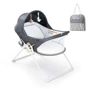 Beberoad Love Baby Travel Bassinet Portable Bassinet for Infants, Gray