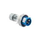 JIAXINPRO 16A 250V 3 Pin Industrial Plug with Transparent Housing, IP67 Waterproof Heavy Duty Male Connector for Easy Visual Inspection, V0 Flame Retardant