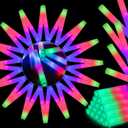58 PCS LED Foam Glow Sticks Bulk, Glow in the Dark Party Supplies with 3 Modes Colorful Flashing, Neon Party Favors for Birthday, Wedding, Carnival, Concert, New Year Glow Sticks