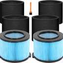 VF3500 Filter Replacement for Ridgid 3-4.5 Gallon Wet/Dry Shop Vacuums, Fine Dust Filter 26643 Compatible with WD30500 WD4050 WD40700 WD4080 4000RV WD4522 WD4550 4500RV, Replaces VF3400, 2 Pack