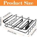Under Cabinet Cutting Board, No-Drill Mug Hooks Storage Rack, Paper Towel Organizer, Multifunctional Stainless Steel Under Cabinet Shelf, for Kitchen Utensils, Chopping Board