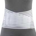 OTC Lumbosacral Support, 7-inch Lower Back, Lightweight Compression, Elastic, White, Large