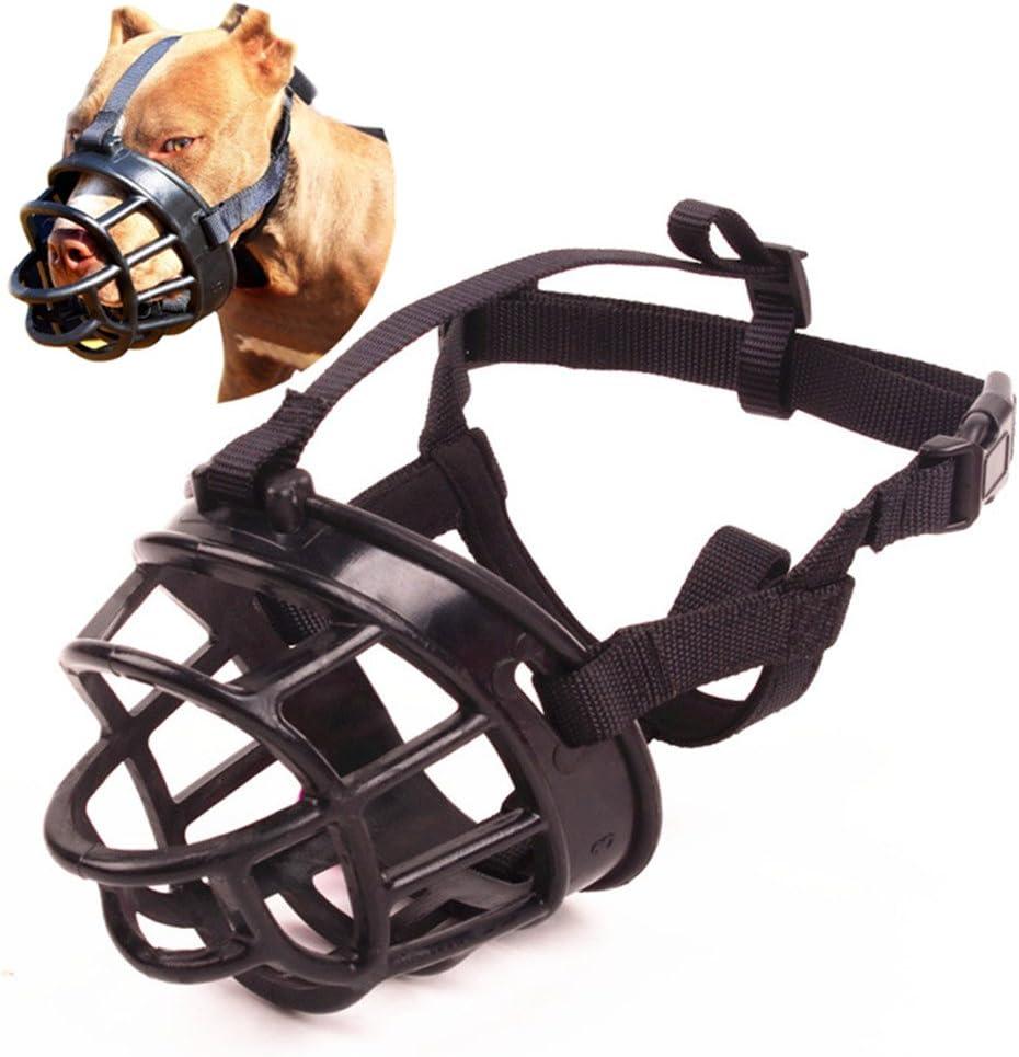 Umisun Basket Dog Muzzles-Soft Adjustable Breathable Mask Anti Biting Chewing Barking Training Dog Muzzle for Small Medium Large Dogs (Black, 4: Snout 9-13")