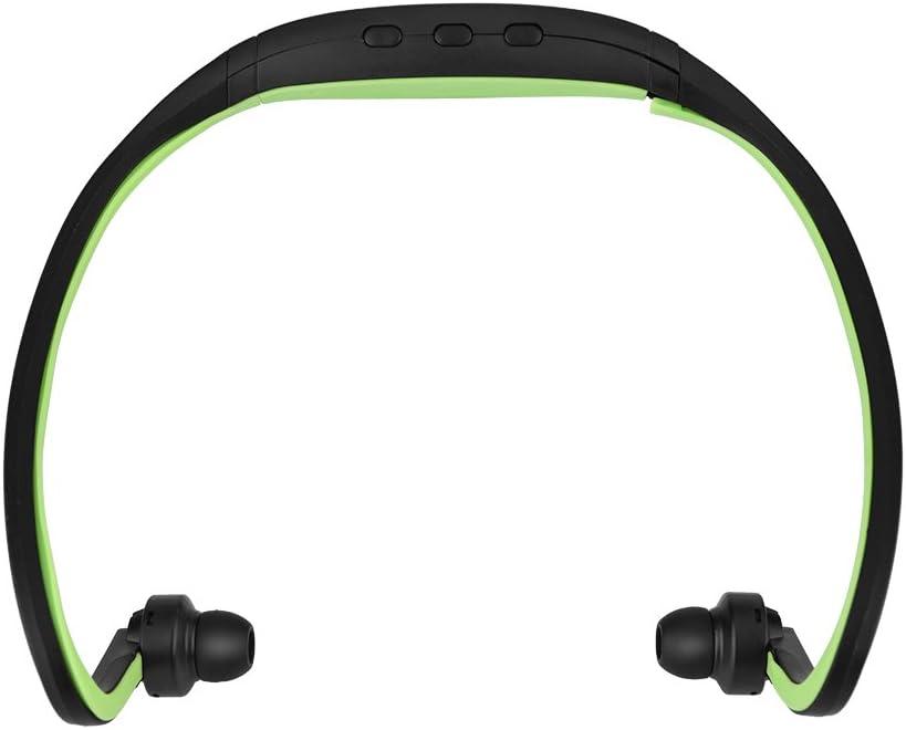 Serounder Bluetooth Headset, Sport Bluetooth 4.1 Neckband Earphone Stereo Headphones Headset w/Mic, TF Card Slot and Hands- Calls(Green)
