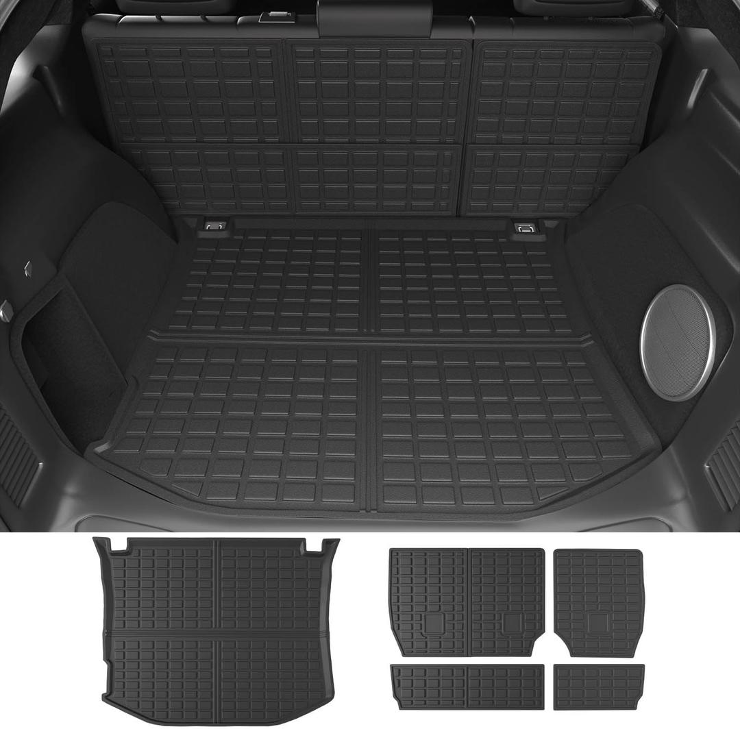Trunk Mat Backrest Mat Compatible with 2011-2021 Jeep Grand Cherokee Cargo Liners Back Seat Protector Replacement for 2011-2021 Jeep Grand Cherokee Accessories (Rear Trunk Mat+Backrest Mat)
