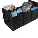 Trunk Organizer, Large Capacity Cargo Storage with Insulation Cooler, Foldable Trunk Organizer for Cars, Vehicles, SUVs, Trucks (Black3)