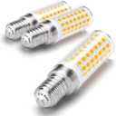 E14 T6 C7 LED Light Bulb 6W AC120V Warm White 2700K 700lm Equivalent 60W E14 European Base LED Bulb Replacement Chandeliers Pendant Ceiling Fan Range Cooker Hood Bulb Turkish Lamp,Non-Dimmable, 3 Pack