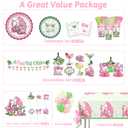 202 Pcs A Tiny Bit Older Birthday Decorations Tableware Set - Service 24 Guests - Includes Banner, Cake Topper, Balloons, Plates And Napkins Paper Cup - For Girl Women Birthday Bridal Wedding
