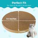 2Pcs Round Cat Scratcher Refill, 10 Inch Diameter Cardboard Cat Scratching Board Circle Replacement Pads for Indoor Cat Toy