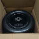 13x5.00-6 Flat Free Lawn Mower Tire and Wheel, 13x5x6 Solid Front Tires for Zero Turn Mower, 500Lbs Load, 3/4", 5/8" and 1/2" Bearings, 4.33"-6.73" Hub Spacers, 2Pack Black, TRK-TIR-1356FFBK