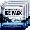 Reusable Ice Packs for Coolers Long Lasting Gel Freezer Packs for Cooler Bag Backpacks, Lunch Box, Cooler Bag, Keeps Food Cold Fresh (Set of 3) (9.8"x9.8")