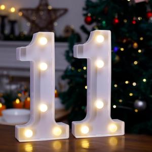 11th Birthday Decoration Light Up Letters, Battery Powered LED Numbers Marquee Number Sign for Sweet 11th Party Home Decor Night Light