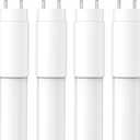 JESLED 4 Pack T8 LED Tube Lights 4FT, Fluorescent Replacement, 48 Inch, 14W, 2450LM,4000K, Single or Double End Power, Type A+B, Plug and Play or Ballast Bypass, Frosted