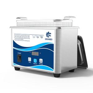 Granbo Ultrasonic Cleaner 800ML Jewelry Cleaner Ultrasonic Machine 40kHz with Digital Timer and Degassing,110V Digital Ultrasonic Parts Cleaner for Denture Dental Oral Irrigator Parts Glasses
