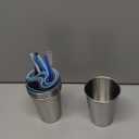 Kids Cups with Straws and Lids, 5 Pack 12oz Spill Proof Toddlers Straw Cup with Lid, Stainless Steel Kid Cups with Lid for School, Outdoor, Multicolor (Dark Gray, Gray, Dark Blue, Blue, Green)