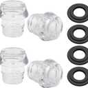 4PCS Plastic Knob Top and Washer Ring Replacement Transparent Coffee Percolators Pot Top